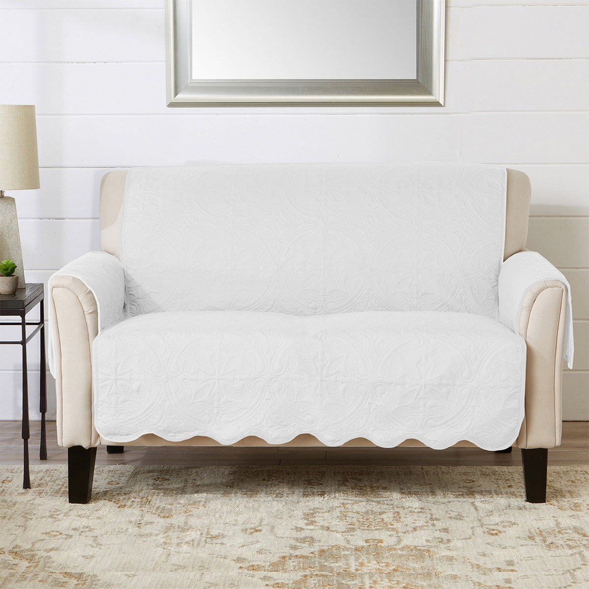 Medallion Stitch Furniture Protector – Elenor Collection Sofa Cover – view 13
