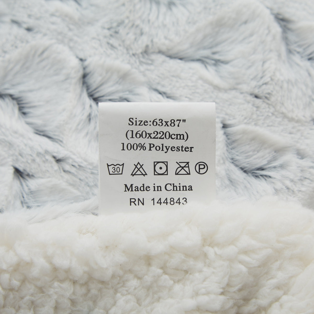 Snowy Owl Ombre Faux Fur and Sherpa Throw Blanket – view 5