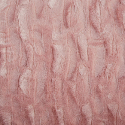 Dusty Rose Pink Faux Fur and Sherpa Throw Blanket – view 2