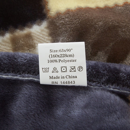 Buttermilk Fall Farmhouse Plaid Patchwork Fleece Throw Blanket – view 8