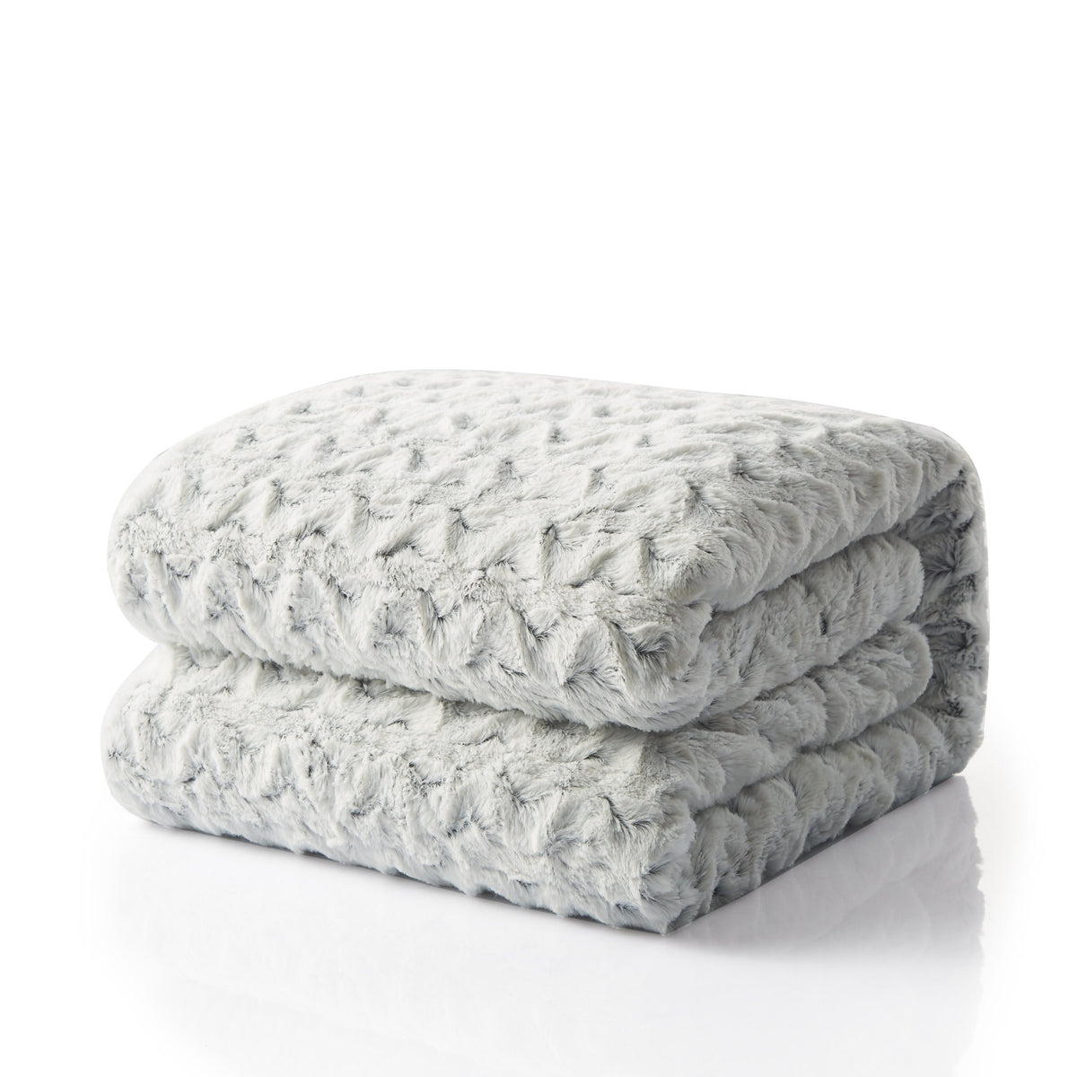 Snowy Owl Ombre Faux Fur and Sherpa Throw Blanket – view 2