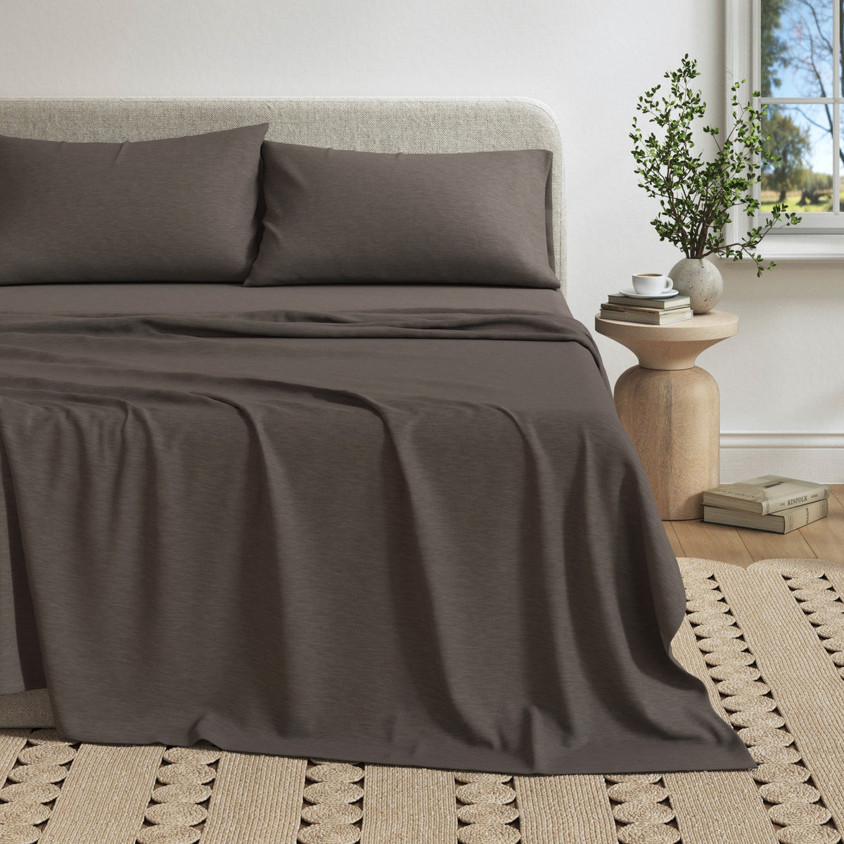 Heathered Jersey Knit Sheet Set – Carmen Collection – view 92