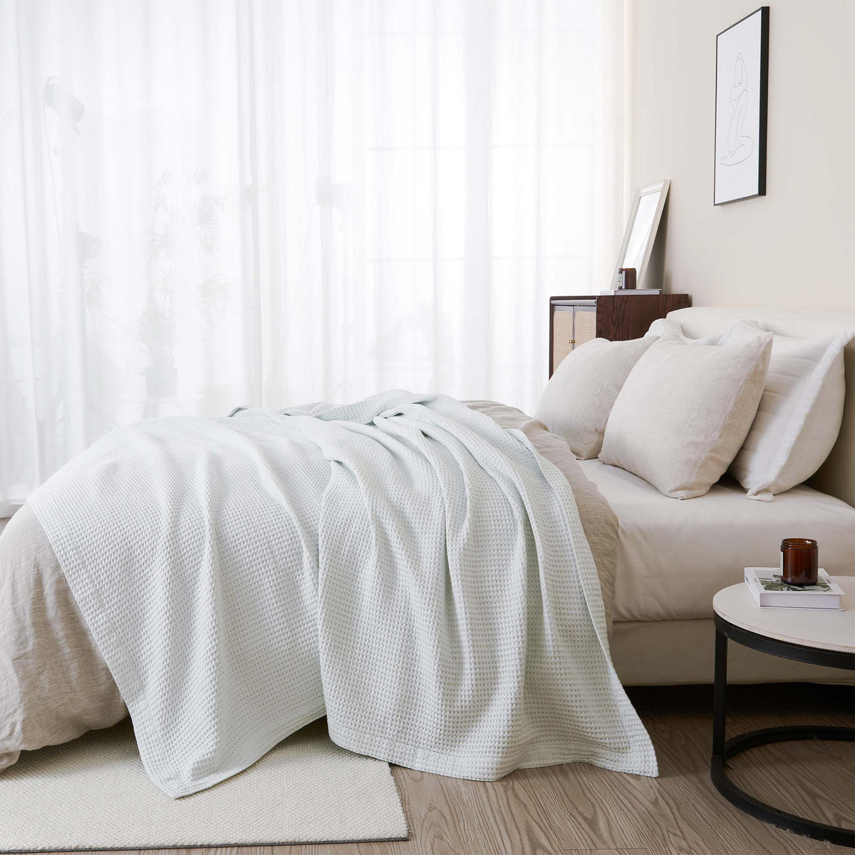 Mikala Collection 100% Cotton Waffle Weave Blanket – view 15