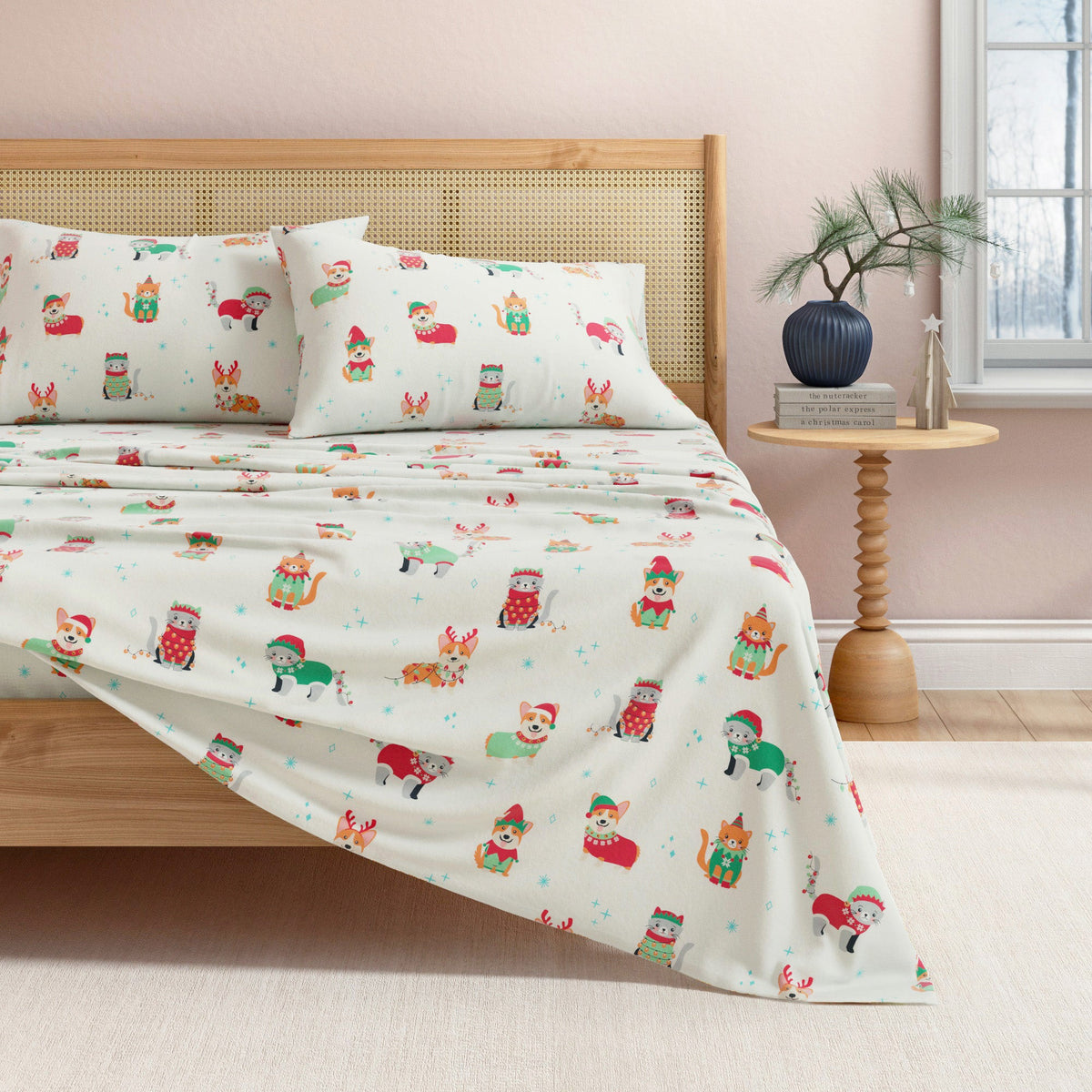 Turkish Cotton Christmas Flannel Sheets – Whittaker Holiday Prints – view 40