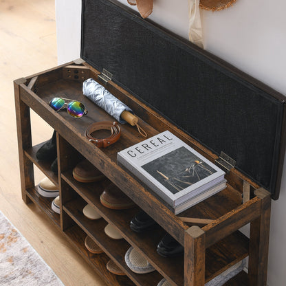 Height-Adjustable Shoe-Changing Bench with Hidden Storage, Nordic Style – view 7