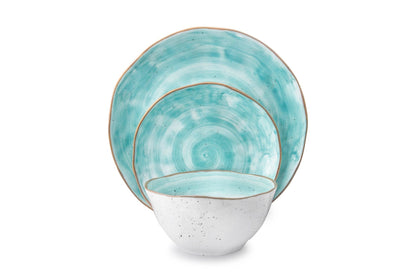 Fine Bone China Shaded Turquoise Dinnerware Set, 20-Piece