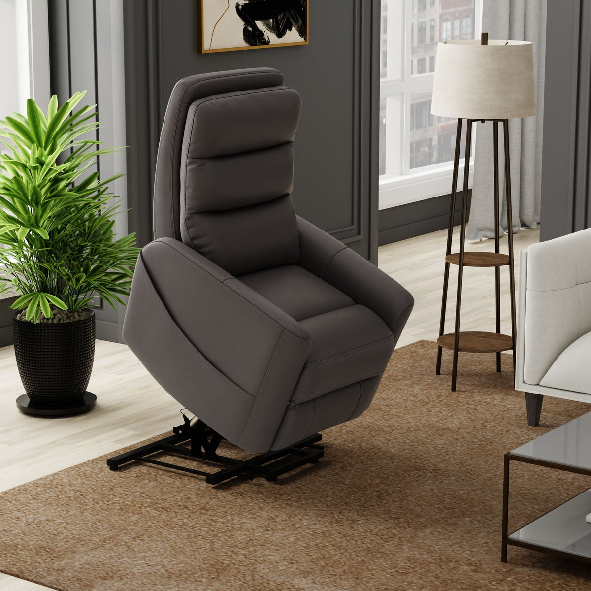 Bentley Power Lift Recliner Chair with USB Charging, Faux Leather – view 10