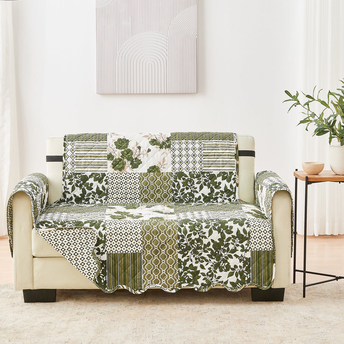 Reversible Patchwork Furniture Protector – Langdon Collection Sofa Cover – view 61