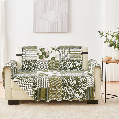 Reversible Patchwork Furniture Protector – Langdon Collection Sofa Cover – view 61