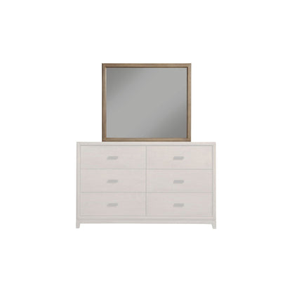 Antique Grey Wood Dresser Mirror for the Camilla Collection