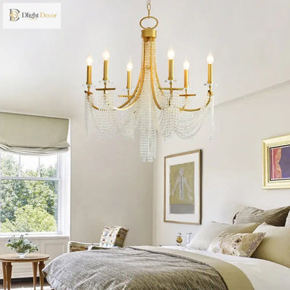 Classic Candle LED Chandelier in Black, Gold or Silver Frame – view 3