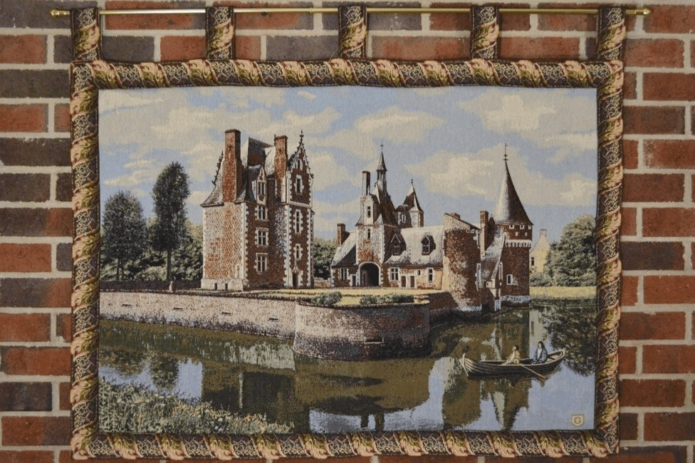 Chateau du Moulin Woven Landscape Tapestry – Summertime Scene – view 4