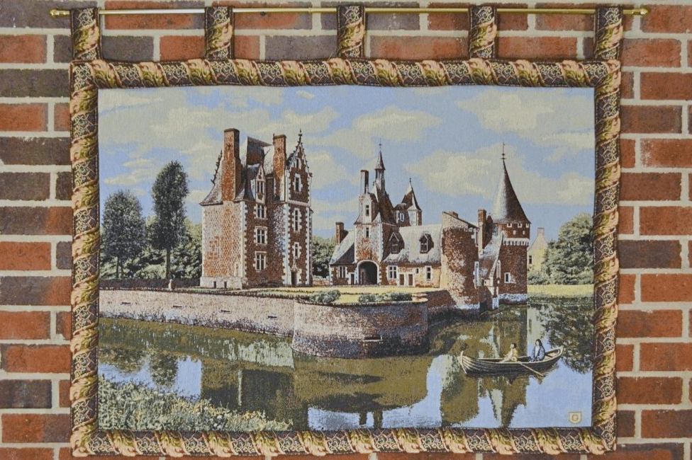 Chateau du Moulin Woven Landscape Tapestry – Summertime Scene – view 3