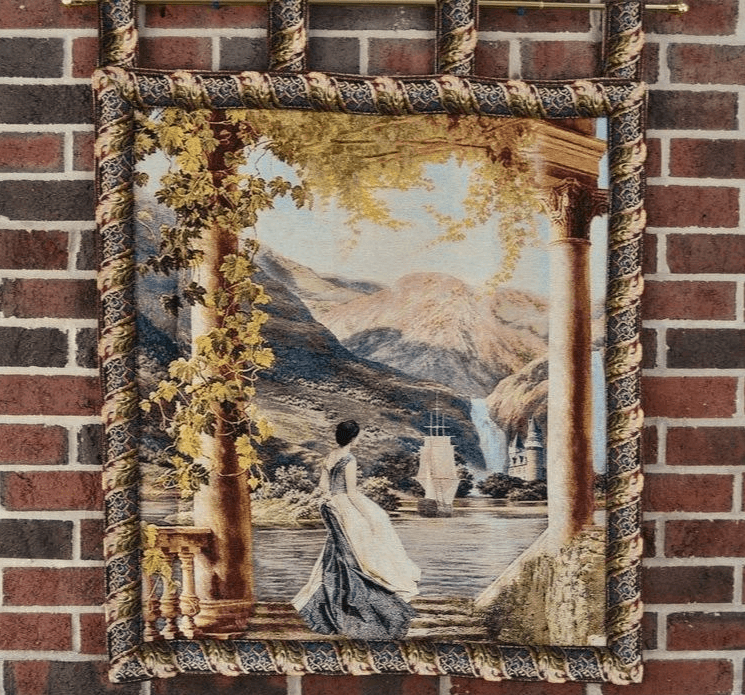 Faraway Longing Coastal Mountain Tapestry Wall Hanging, 28 x 31 – view 3