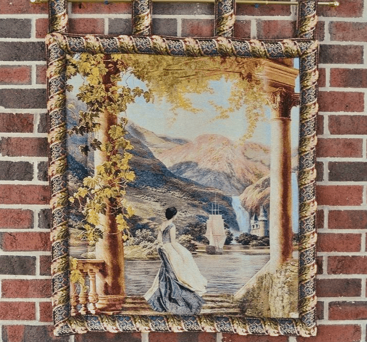Faraway Longing Coastal Mountain Tapestry Wall Hanging, 28 x 31 – view 2