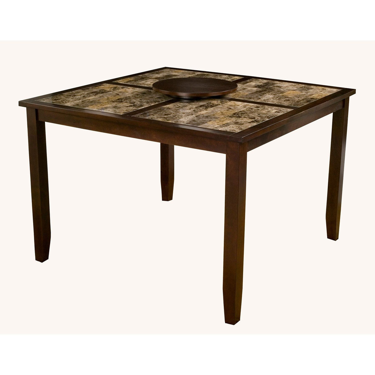Capitola Faux Marble Top Large Pub Table, Espresso – view 3