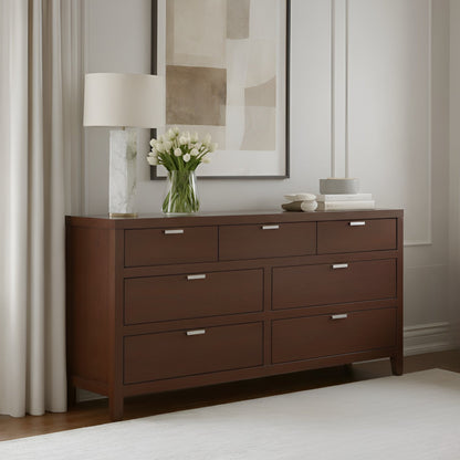 Carmel Contemporary 7-Drawer Dresser with Nickel Handles – view 7