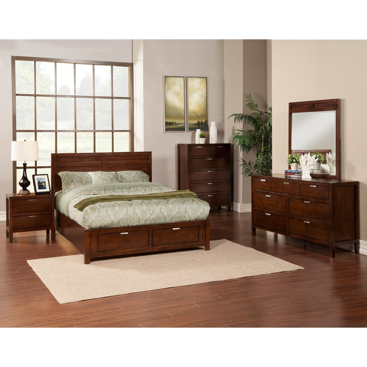 Carmel Contemporary 6-Drawer Chest with Nickel Hardware – view 8