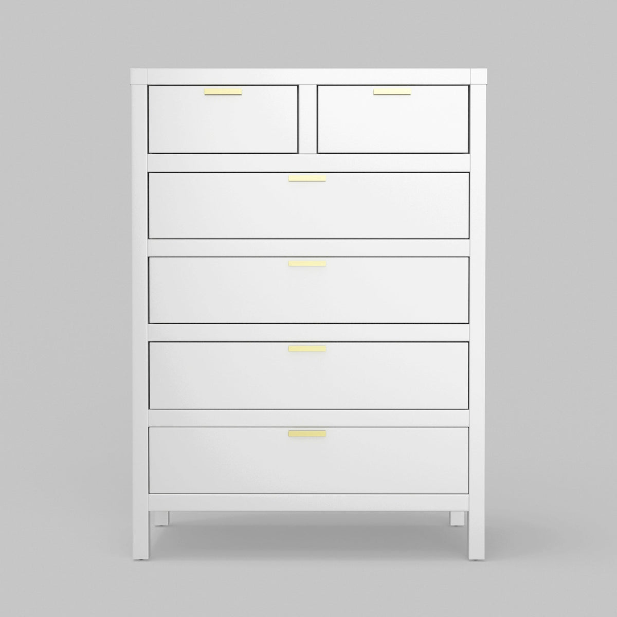 Carmel Contemporary 6-Drawer Chest with Nickel Hardware – view 3