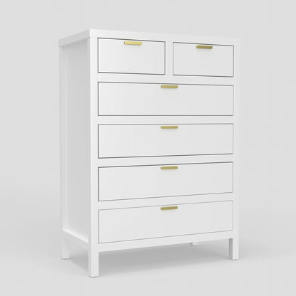 Carmel Contemporary 6-Drawer Chest with Nickel Hardware – view 2