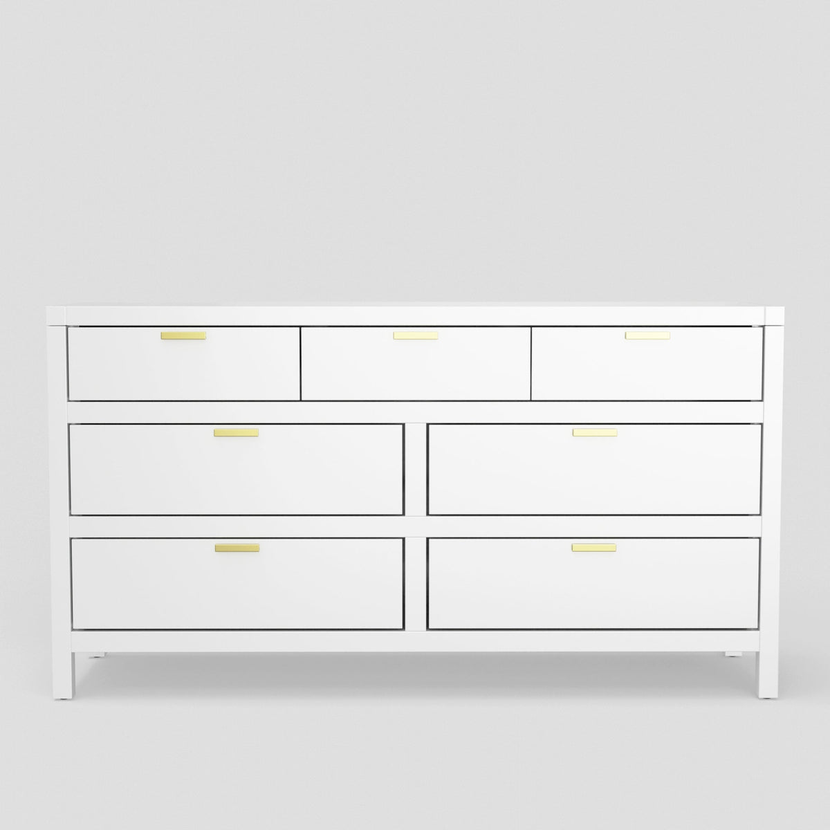 Carmel Contemporary 7-Drawer Dresser with Nickel Handles – view 3