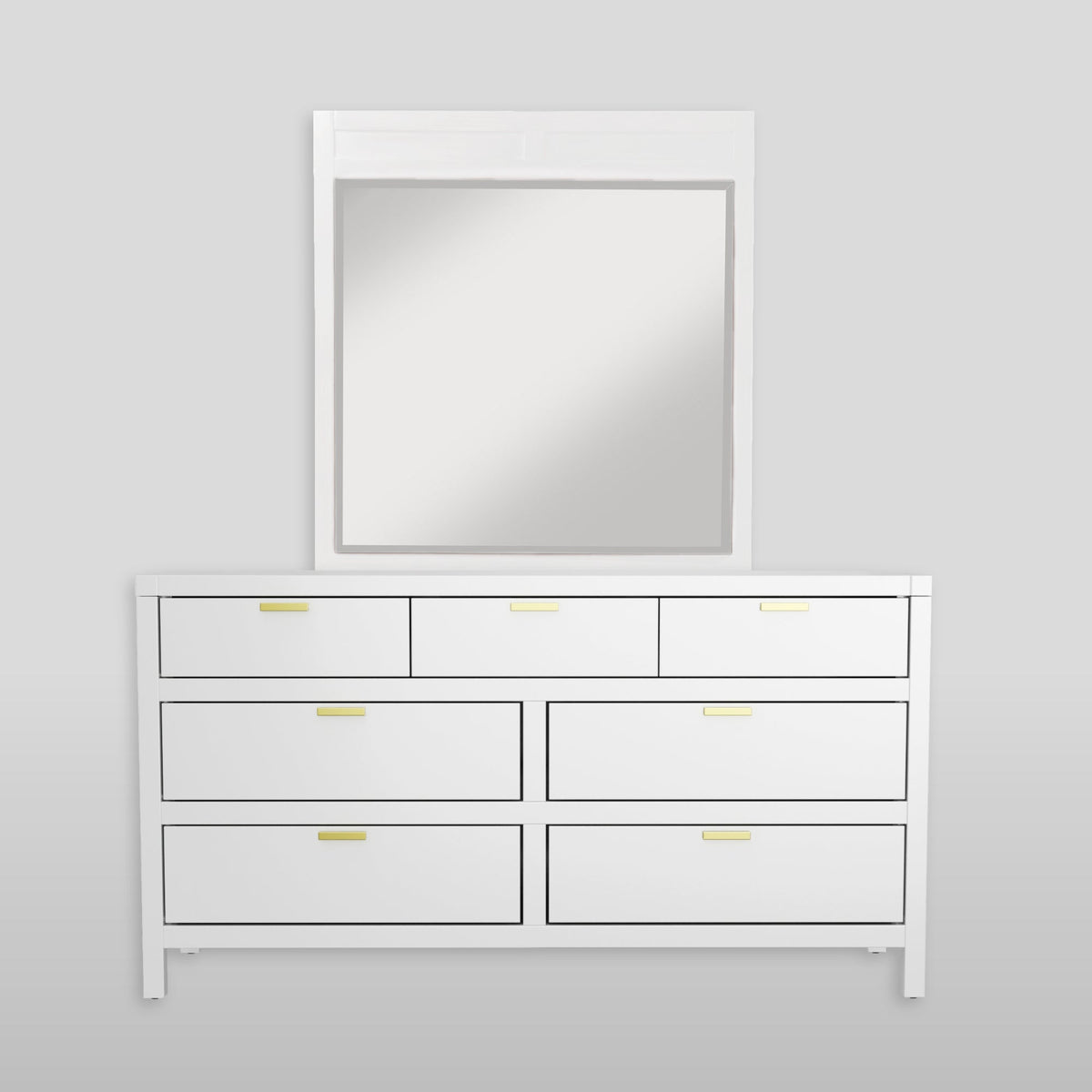 Carmel Hardwood Dresser Mirror with Beveled Glass – view 2