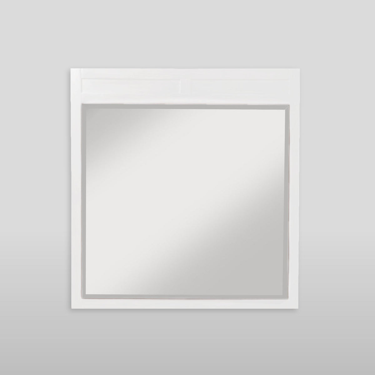 Beveled Hardwood Carmel Dresser Mirror