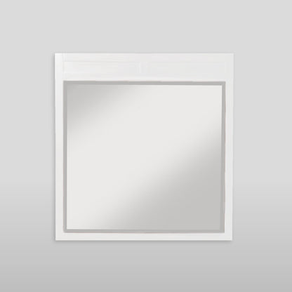 Beveled Hardwood Carmel Dresser Mirror