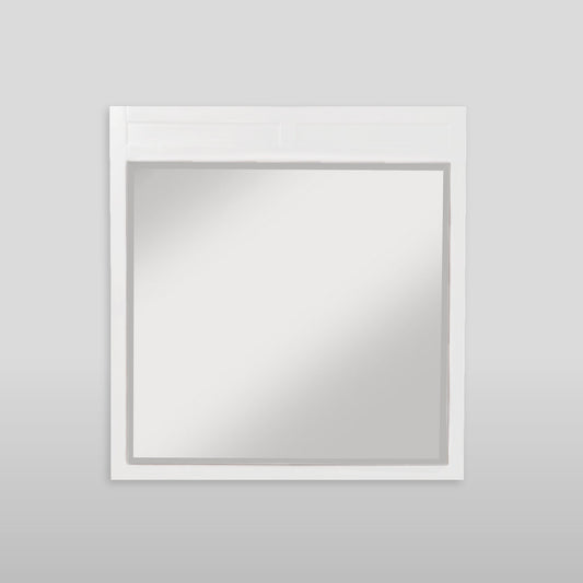 Beveled Hardwood Carmel Dresser Mirror