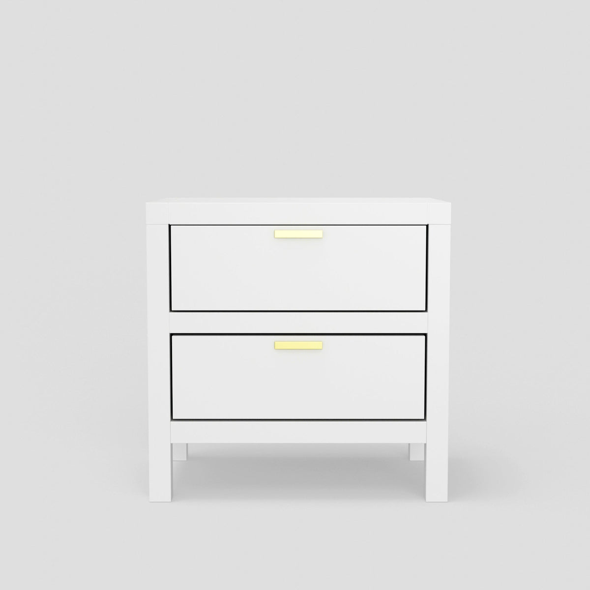 Carmel Contemporary 2-Drawer Nightstand with Nickel Hardware – view 3