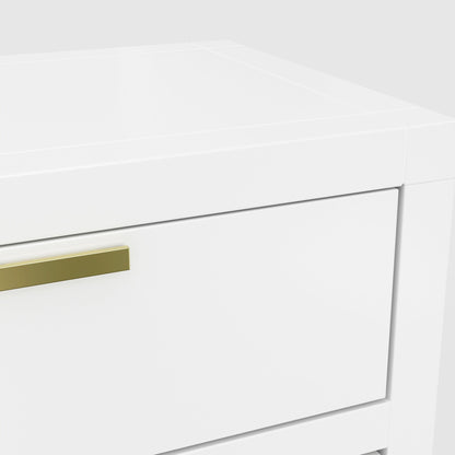 Carmel Contemporary 2-Drawer Nightstand with Nickel Hardware – view 4