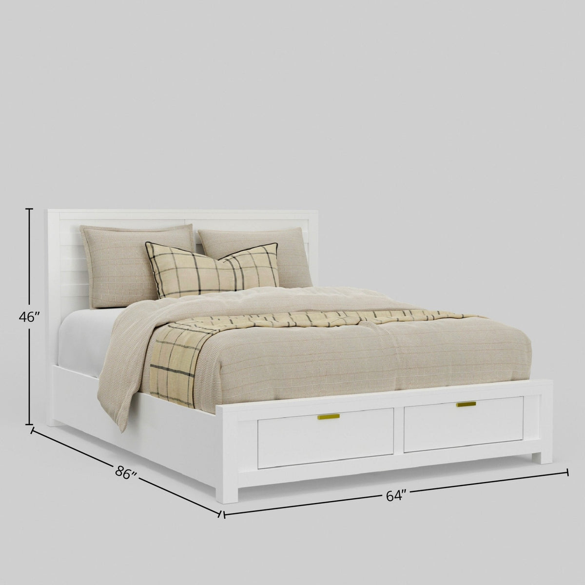 Carmel Storage Platform Bed with Panel Headboard and 2 Drawers – view 17
