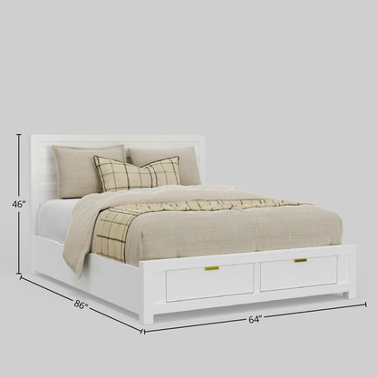 Carmel Storage Platform Bed with Panel Headboard and 2 Drawers – view 17