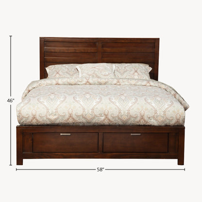 Carmel Storage Platform Bed with Panel Headboard and 2 Drawers – view 24