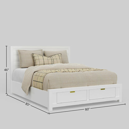 Carmel Storage Platform Bed with Panel Headboard and 2 Drawers – view 21