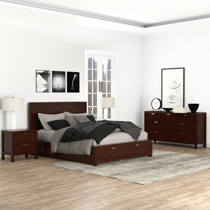 Carmel Storage Platform Bed with Panel Headboard and 2 Drawers – view 13