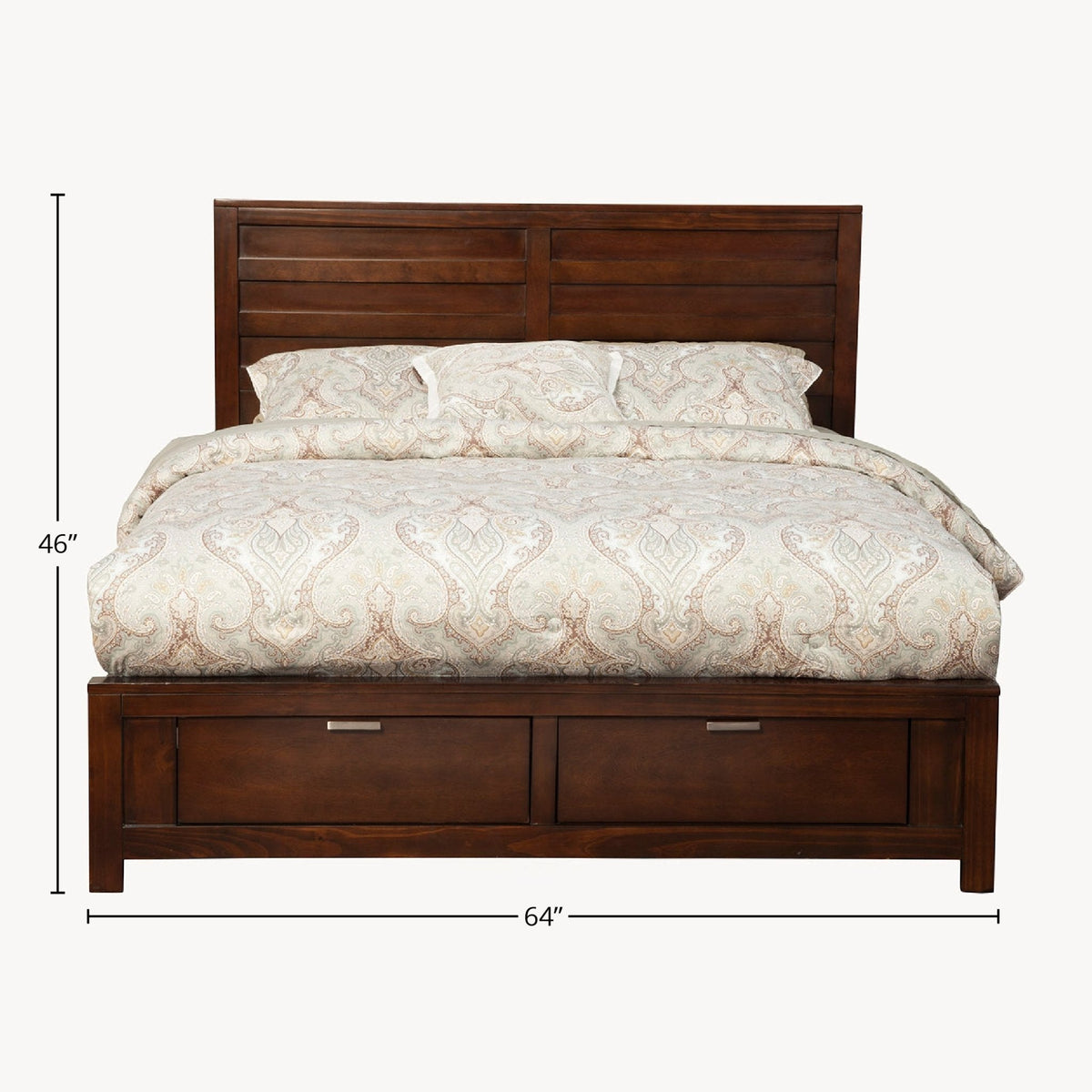 Carmel Storage Platform Bed with Panel Headboard and 2 Drawers – view 18