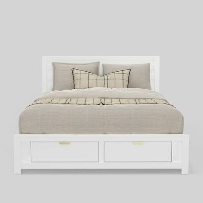 Carmel Storage Platform Bed with Panel Headboard and 2 Drawers – view 4