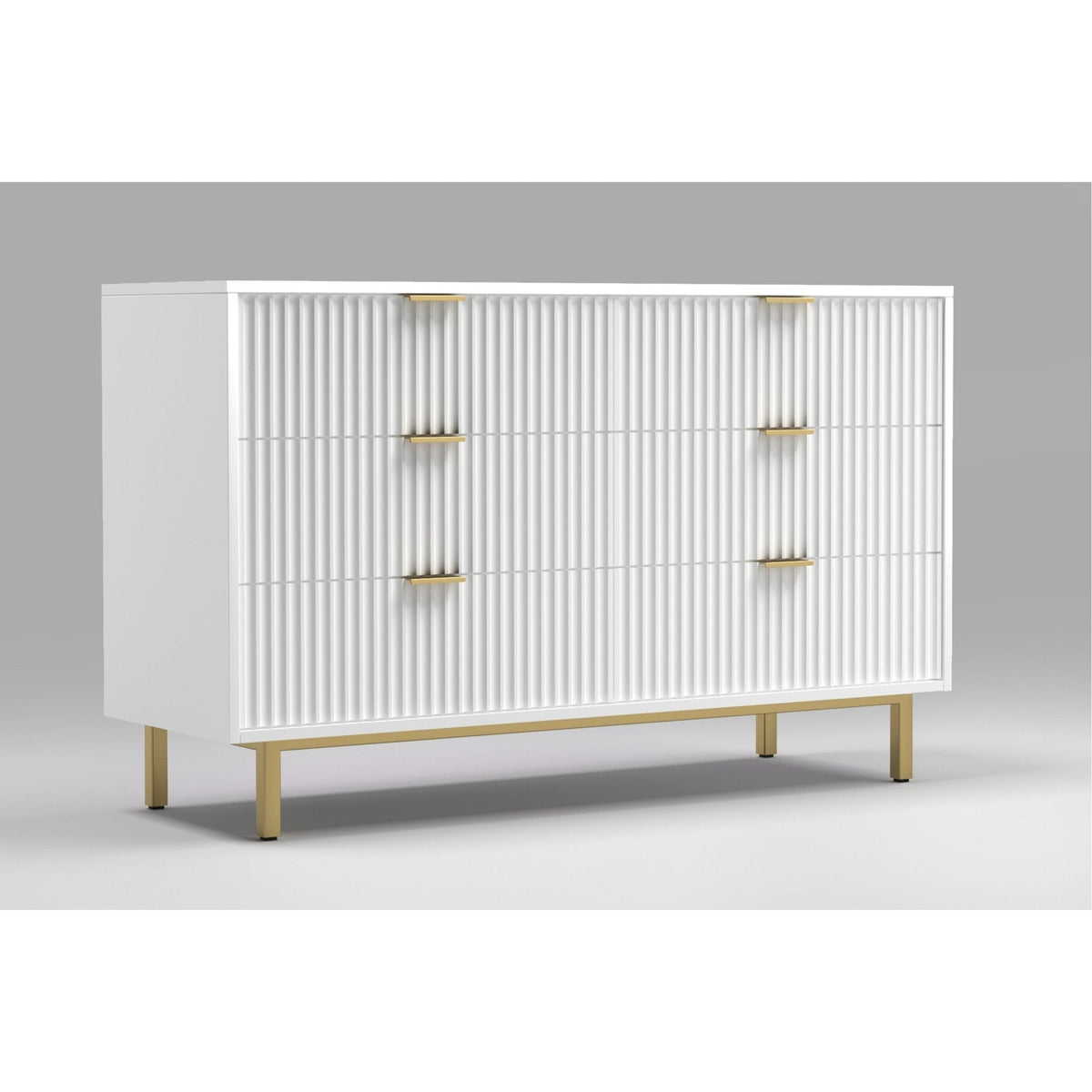 Casey Dresser with Textured Drawers and Gold Hardware – view 3