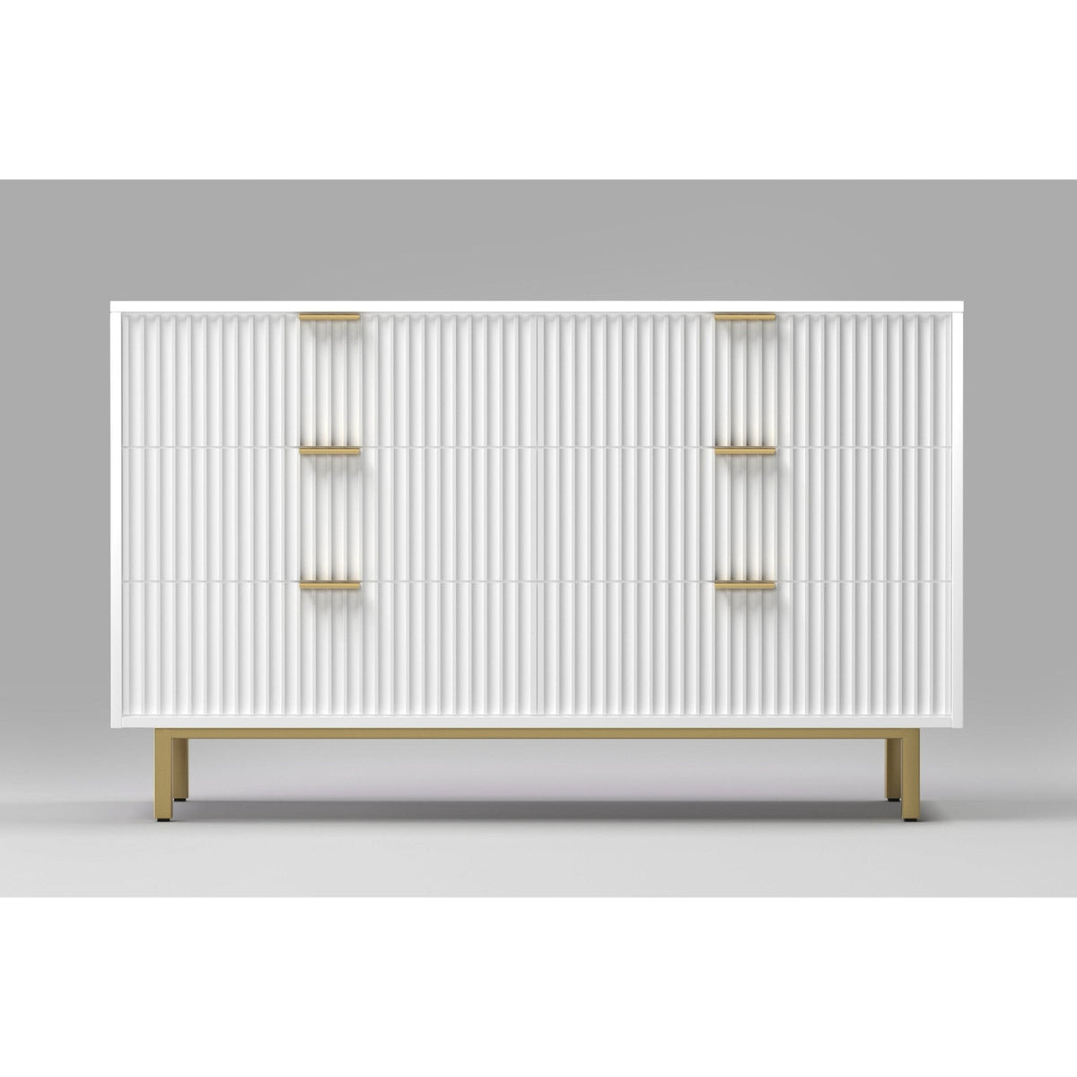 Casey Dresser with Textured Drawers and Gold Hardware – view 2