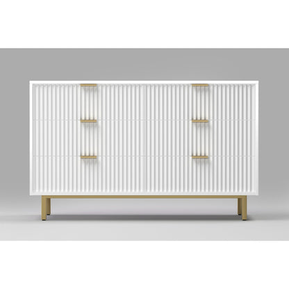 Casey Dresser with Textured Drawers and Gold Hardware – view 2