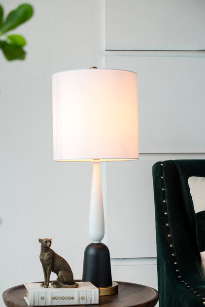 Teardrop Silhouette Table Lamp with Black and Gold Iron Base – view 2