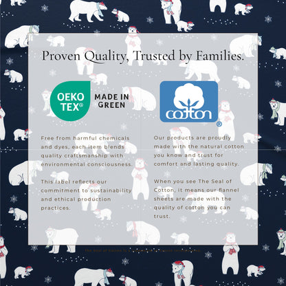 Turkish Cotton Christmas Flannel Sheet Set – Whittaker Collection – view 4