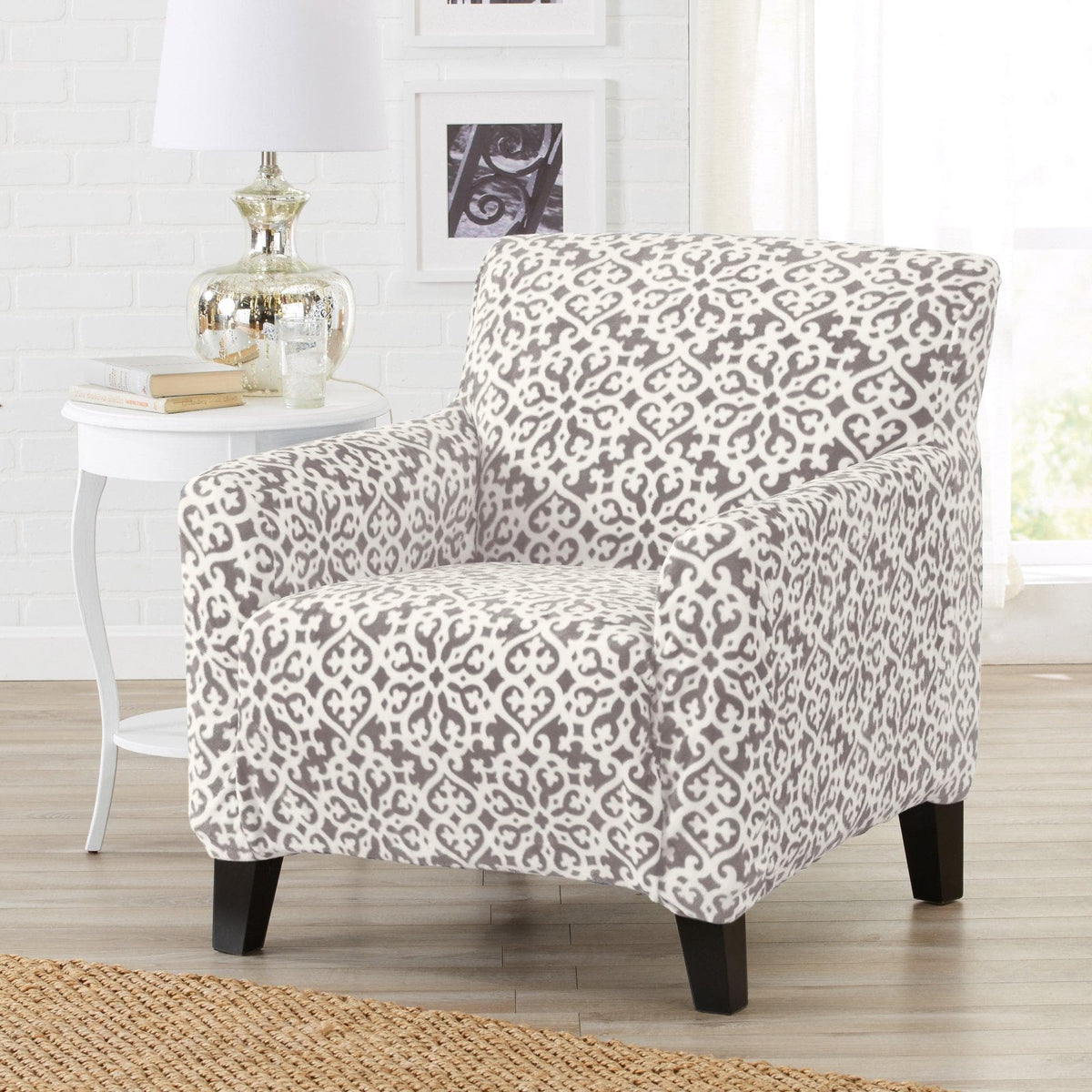 Velvet Stretch Slipcover – Gale Collection Form-Fit Sofa Cover – view 19