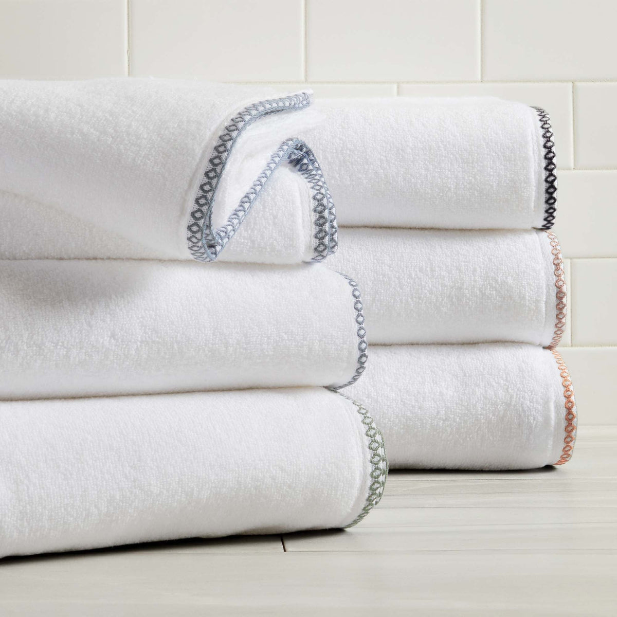 Valery Collection Border-Stitched Cotton 6-Piece Towel Set – view 69