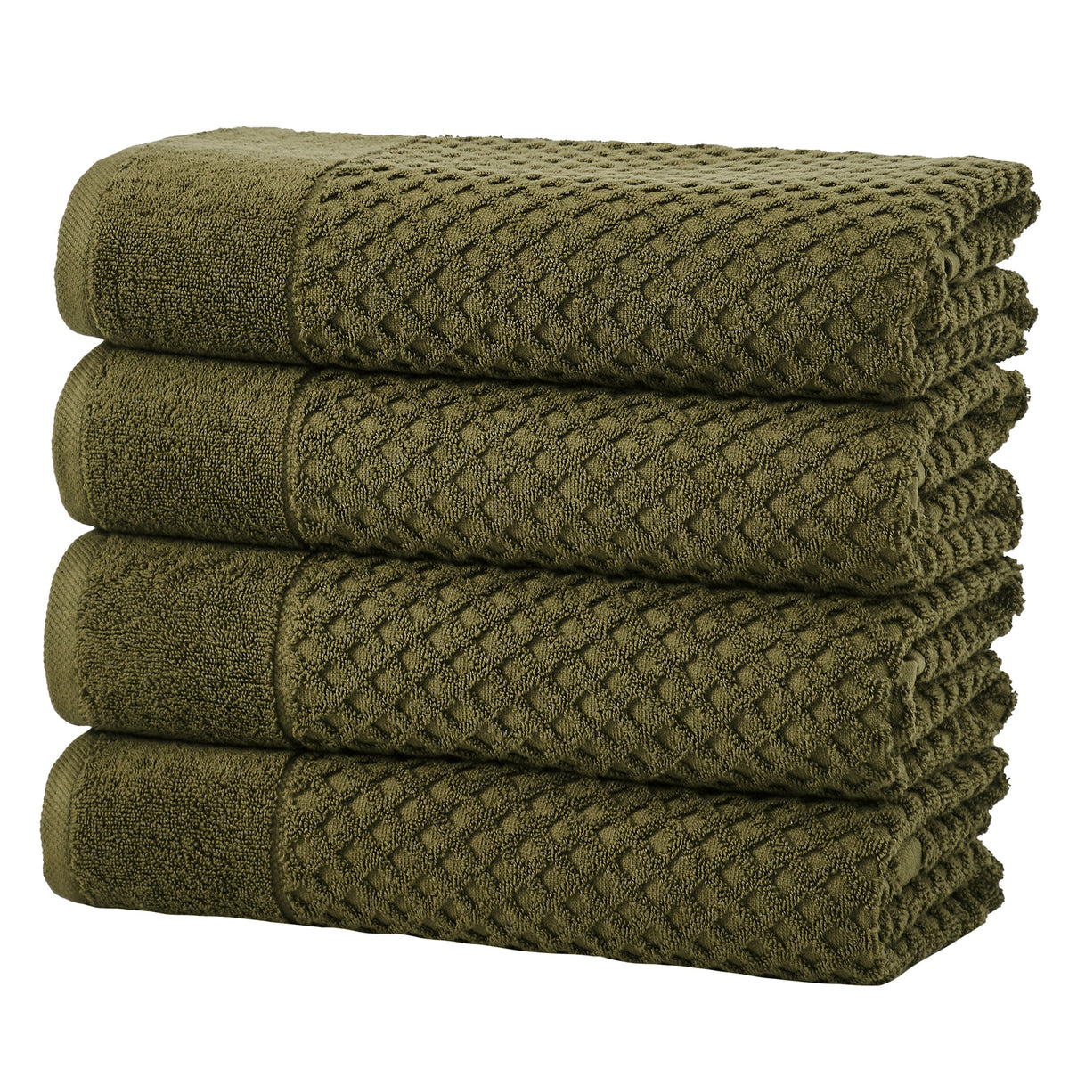 Cotton Diamond Waffle Weave Bath Towel Set – Grayson Collection – view 77