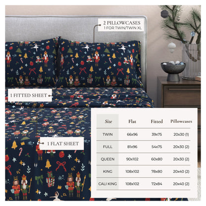 Turkish Cotton Christmas Flannel Sheets – Whittaker Holiday Prints – view 60