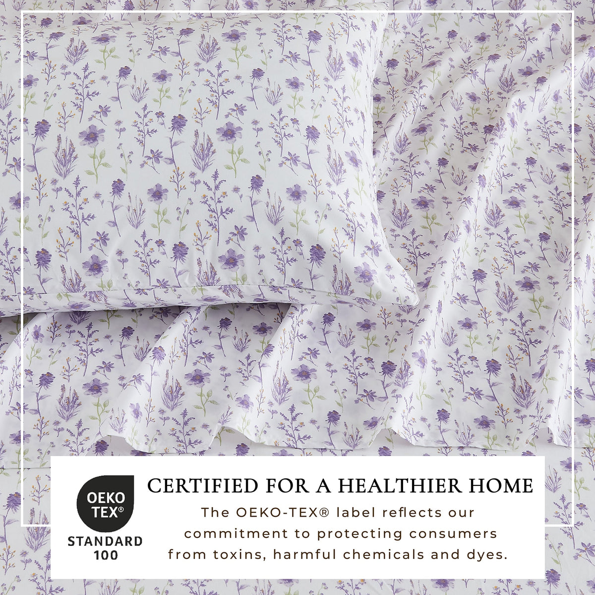Watercolor Floral Microfiber Sheet Set – Delia Collection – view 4