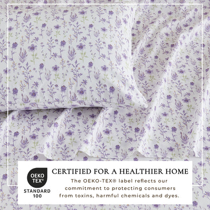 Watercolor Floral Microfiber Sheet Set – Delia Collection – view 4