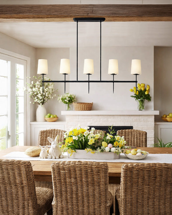 5 Light Linear Chandelier for Dining Room and Kitchen – view 2